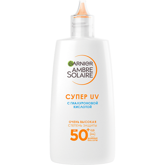 Изображение продукта Ambre Solaire солнцезащитный флюид для лица с гиалуроновой кислотой SPF 50, 40мл