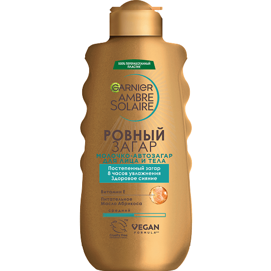 Изображение продукта Молочко-автозагар для тела Ambre Solaire "Ровный загар", 175 мл