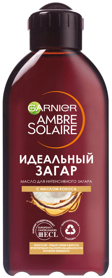Изображение продукта Garnier масло для интенсивного загара Ambre Solaire с маслом кокоса