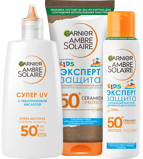 Примеры продуктов Garnier Ambre Solaire
